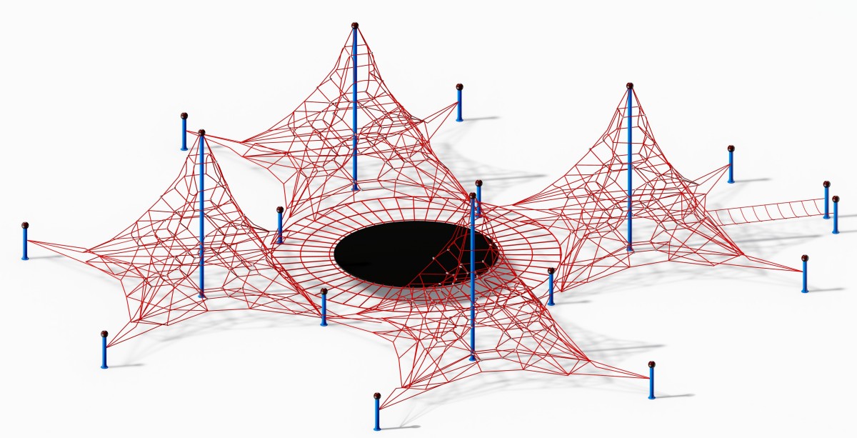 Exhibici&oacute;n panor&aacute;mica del parque infantil de red para exteriores-4