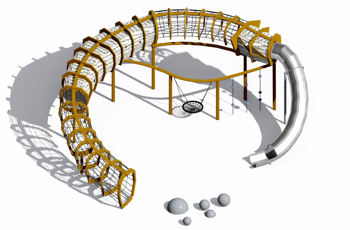 Juego de 3 toboganes y escalada al aire libre Dragon Bone