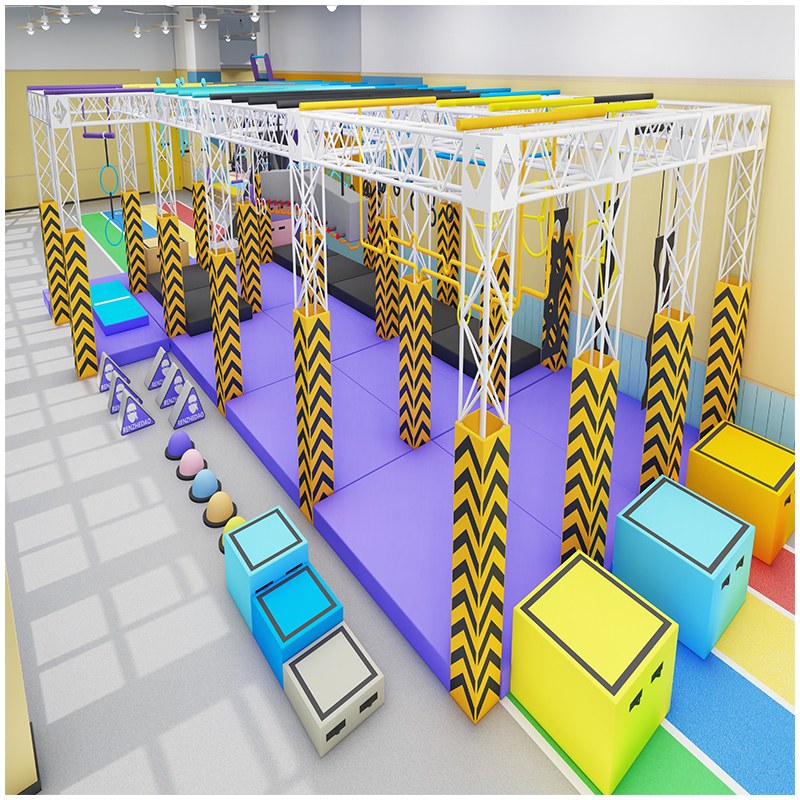 Sistema de entrenamiento de carreras de obstáculos en interiores personalizado Ninja Warrior
