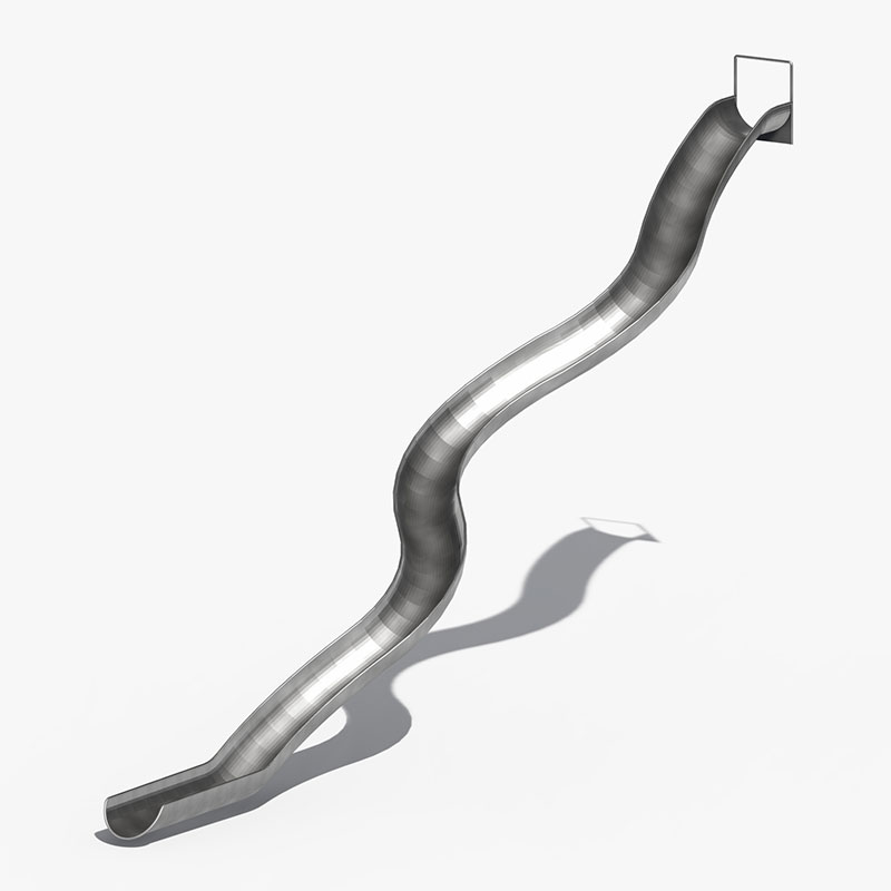 Tobogán inoxidable ondulado de alta tenacidad para patio de juegos