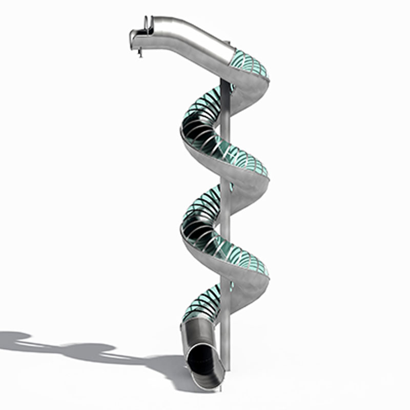 Toboganes en espiral para parques infantiles de acero inoxidable