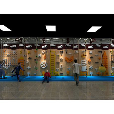 Muro de escalada para patio de juegos lúdico: juego de muro de escalada interior temático