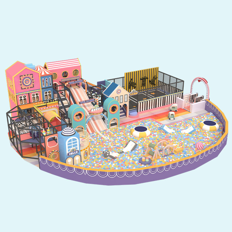 Área de juegos interior Macaron Series Maze - Proveedor de áreas de juegos en colores pastel 