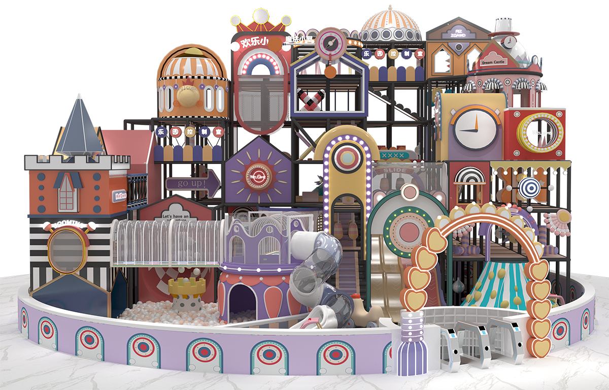 5.Estructura de juego interior para ni&ntilde;os Macaron Pastel (2)