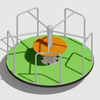 360 ° Equipo de rotonda de juegos lisos de 360 ​​° para niños al aire libre de juegos al aire libre