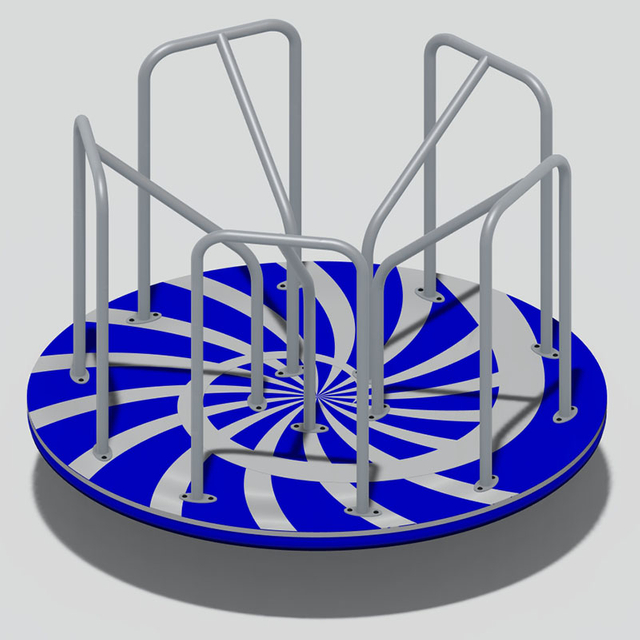 Ronda de acero galvanizado y PE duradero - Spinner de juego al aire libre