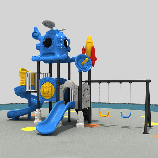 Diapositiva interactiva del parque infantil del transbordador espacial para niños