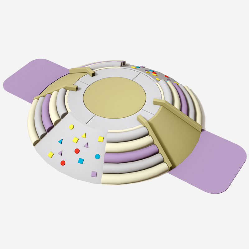 Equipo de juego suave interior sensorial circular 