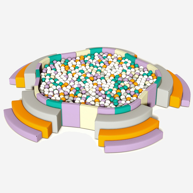 Piscina de bolas de juego suave interior inclusiva modular en arco