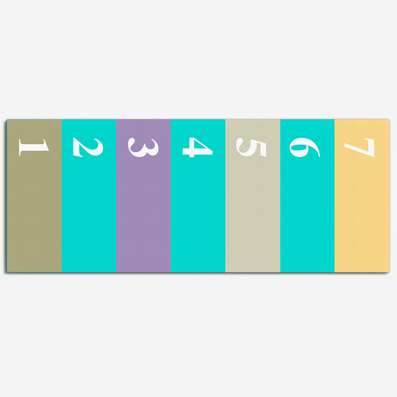 Tapetes de seguridad para juegos suaves de interior personalizados con temática numérica