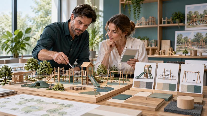 Concepto de revisi&oacute;n de informaci&oacute;n sobre el uso del parque infantil espec&iacute;fico del modelo