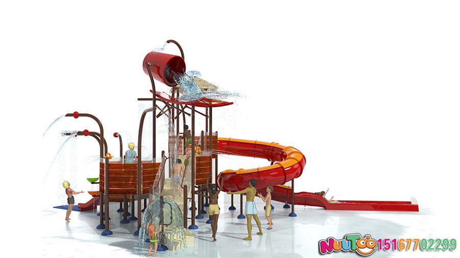 Tobogán acuático + Equipo de diversión acuática + Instalaciones de juegos infantiles (39)