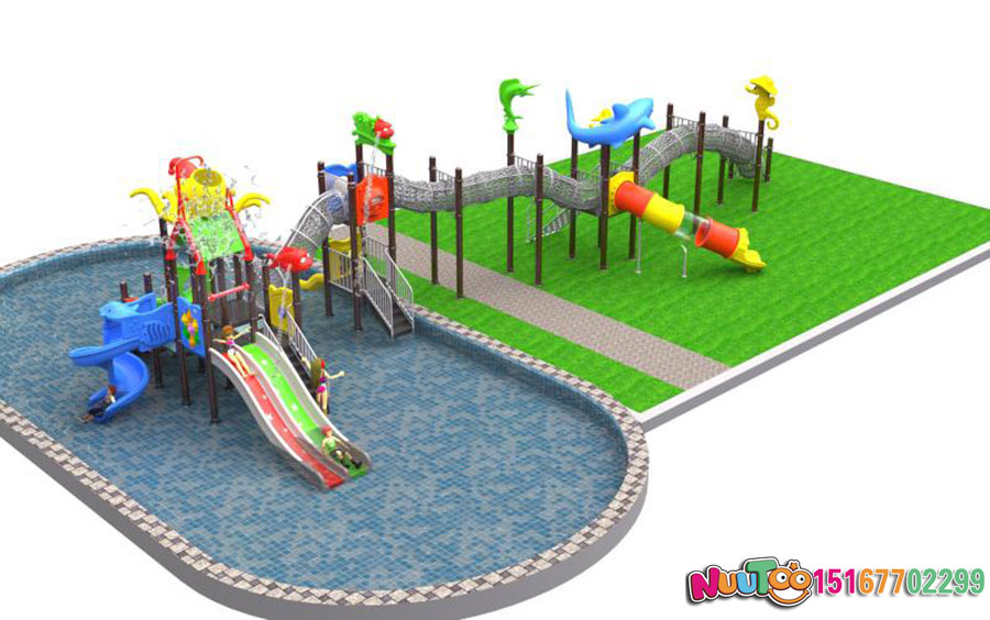 Tobogán acuático + juegos infantiles + toboganes - (4)