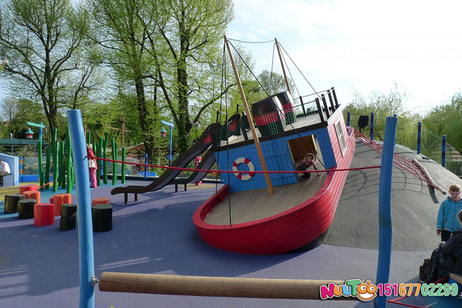 Parque de atracciones Barco Pirata + Instalaciones de diversión Piratas + Equipo de campo Piratas + Piratas - (4)